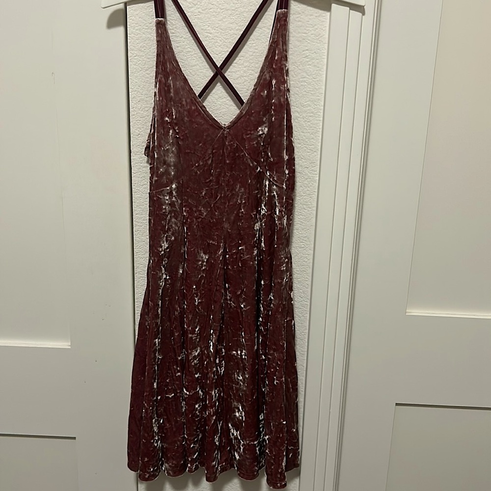 90s core crushed velvet dress